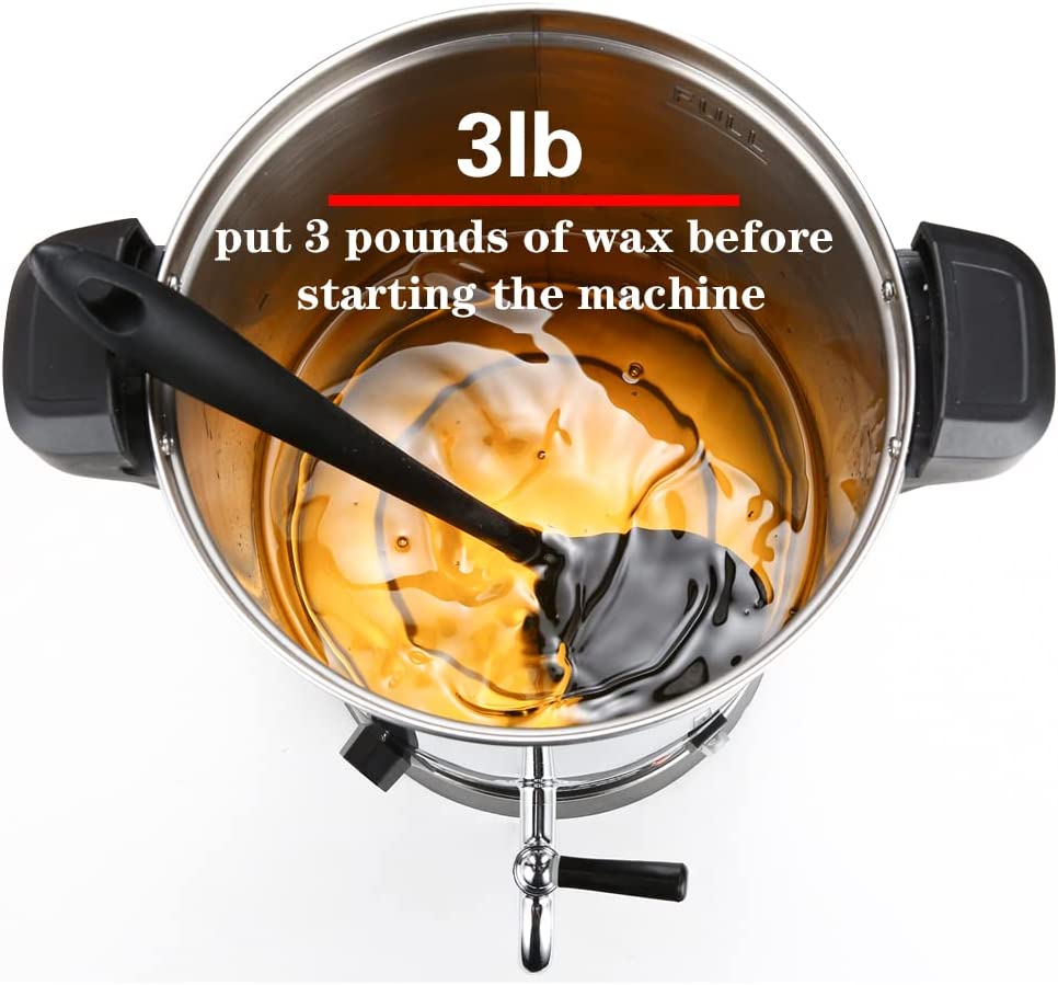 Wax Melter for Candle Making - 10.5 Qts (20 Lbs) Large Capacity Candle Melting Pot, Fast Pour Spout, Candle Wax Melting Pot Able to Melt All Types of Wax Including Soap, Free Accessory (20 lbs)